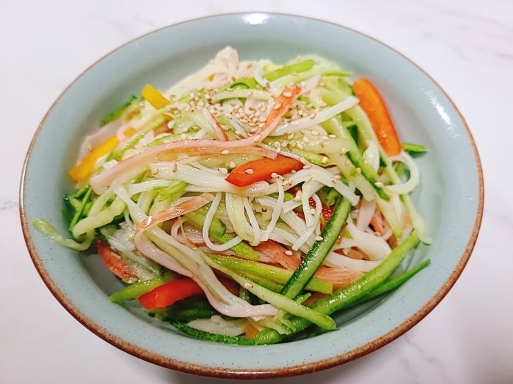  [초간단] 새콤달콤 코찡~ 《오이맛살냉채》 만드는법