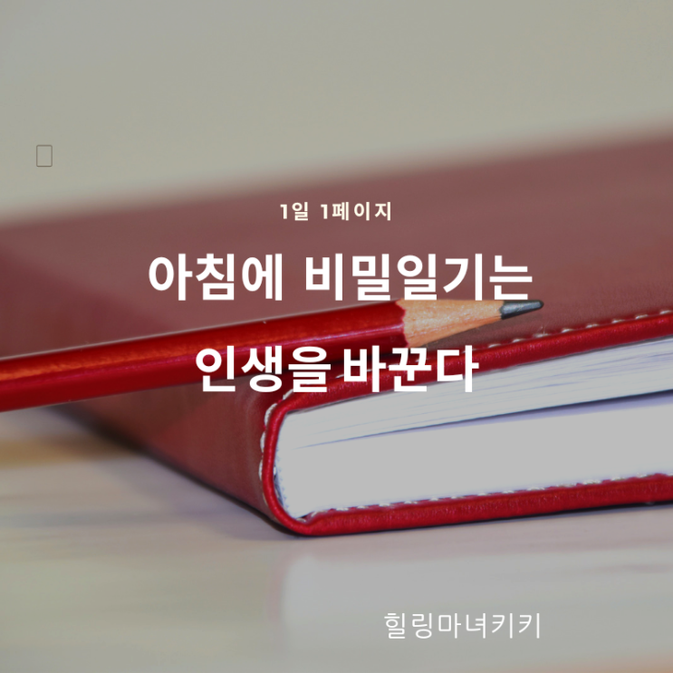  1일 1페이지 ㅡ 82일 일기는 밤에 쓰지 않는다