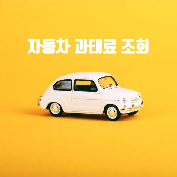  자동차 과태료 조회 [안내 정보]
