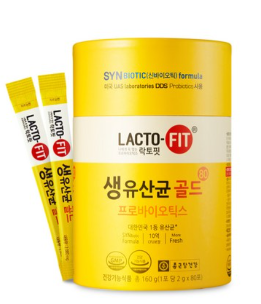  장 건강을 위해 선택한  종근당 제품                                                     락토핏 생유산균 골드입니다~