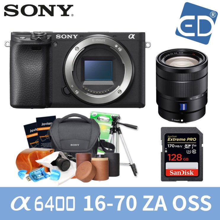 인기 많은 소니 A6400 16-50mm 128패키지 미러리스카메라, 07 소니A6400블랙+16-70mm렌즈 +128GB + 소니가방 풀패키지 ··· 인기 많은 소니 A6400 16-50mm 128패키지 미러리스카메라, 07 소니A6400블랙+16-70mm렌즈 +128GB + 소니가방 풀패키지 ···