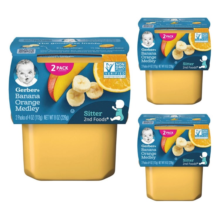 가성비 좋은 거버 어린이 과일퓨레 113g, 6개입, 바나나 + 오렌지 메들리(Banana + Orange Medley) ··· 가성비 좋은 거버 어린이 과일퓨레 113g, 6개입, 바나나 + 오렌지 메들리(Banana + Orange Medley) ···