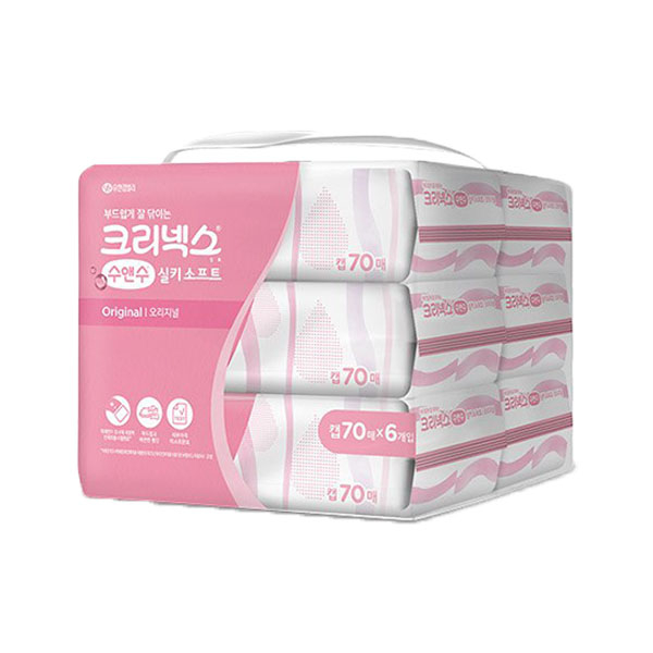 많이 찾는 크리넥스 수앤수 실키 소프트 오리지널 물티슈 캡형 70매, 6팩 좋아요 많이 찾는 크리넥스 수앤수 실키 소프트 오리지널 물티슈 캡형 70매, 6팩 좋아요