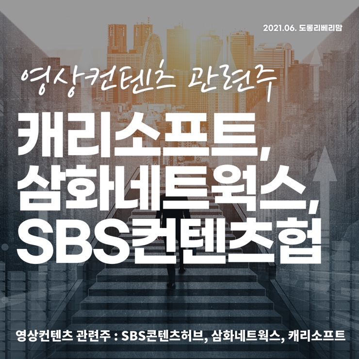 영상컨텐츠 관련주 :: 캐리소프트, SBS컨텐츠허브, 삼화네트웍스