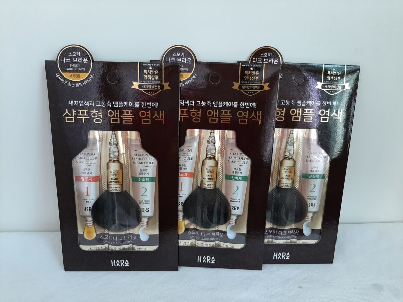 저자극 염색약 하라즈 샴푸형 앰플염색 새치전용 셀프염색