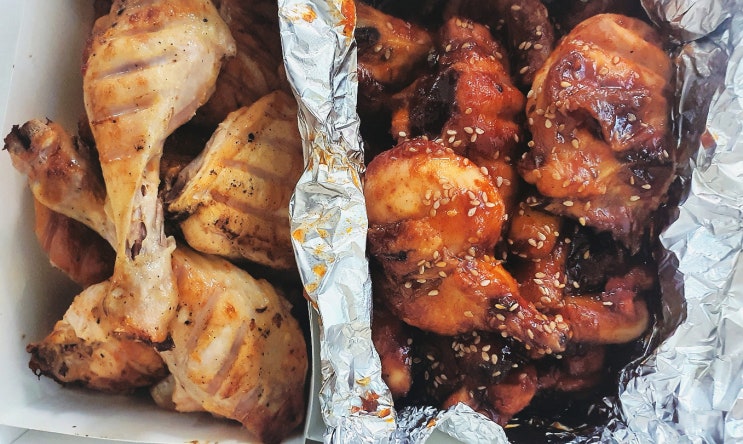  미아동 치킨 중 가성비와 맛을 모두 잡은  꾸브라꼬숯불두마리치킨 미아점