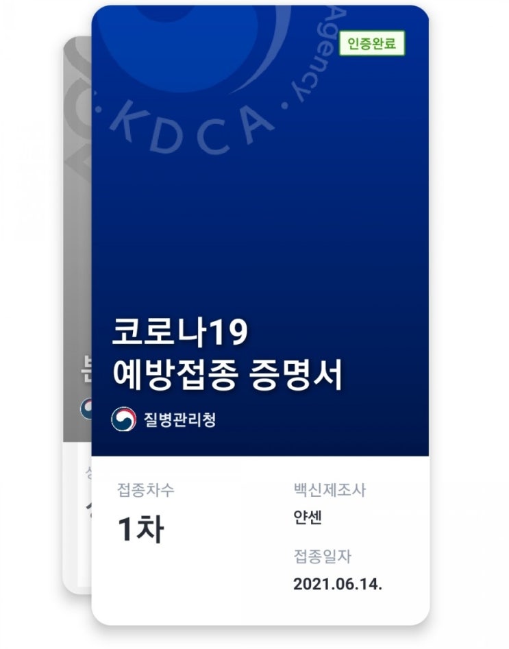  동탄 임승빈내과에서 코로나 백신(얀센) 맞은 후기 - 맞은직후