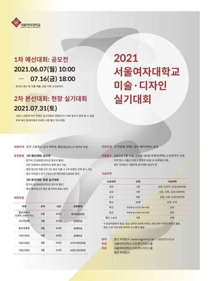 2021 서울여자대학교 미술 디자인 실기대회
