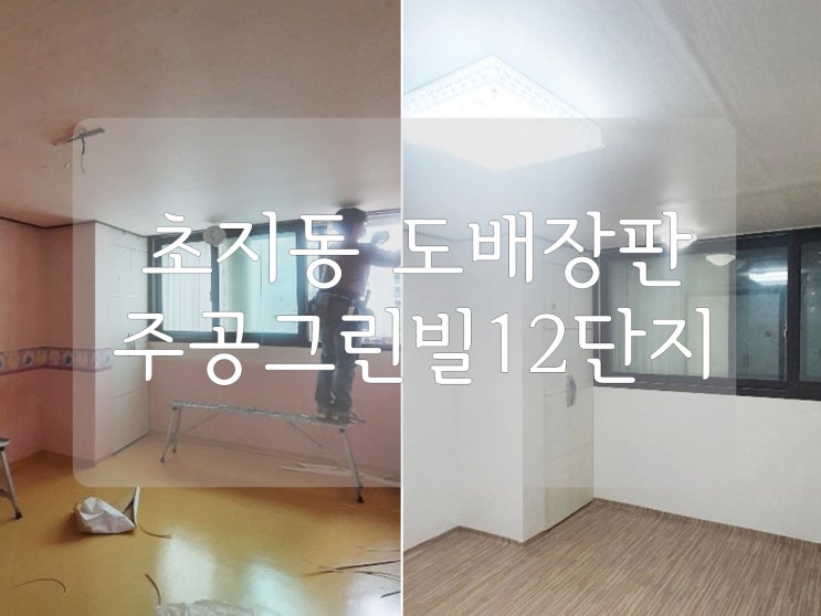  초지동도배장판 주공그린빌12단지도배 방1개도배장판시공