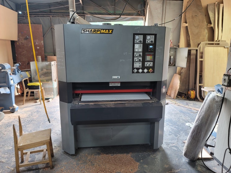  위넥스툴- SHARPMAX HEAVY DUTY WIDE BELT SANDER 와이드벨트샌더 투헤드 작업폭 1000mm SPR-P1000