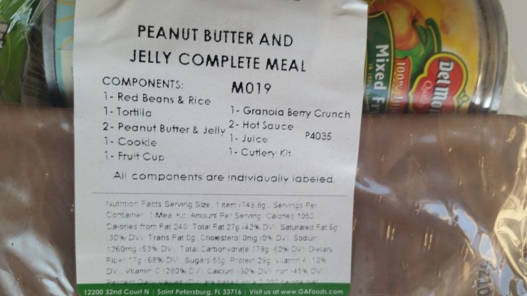  SunMeadow PEANUT BUTTER & JELLY MEAL KIT MO19(2015)