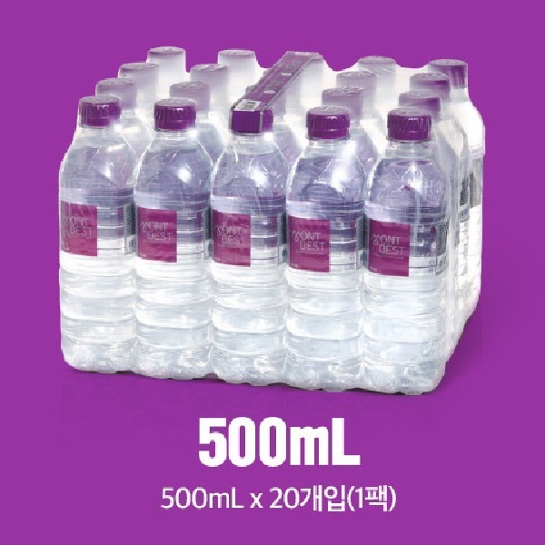 가성비 좋은 한국청정음료 몽베스트생수 500ml*20개입box, 단품, 단품 ···