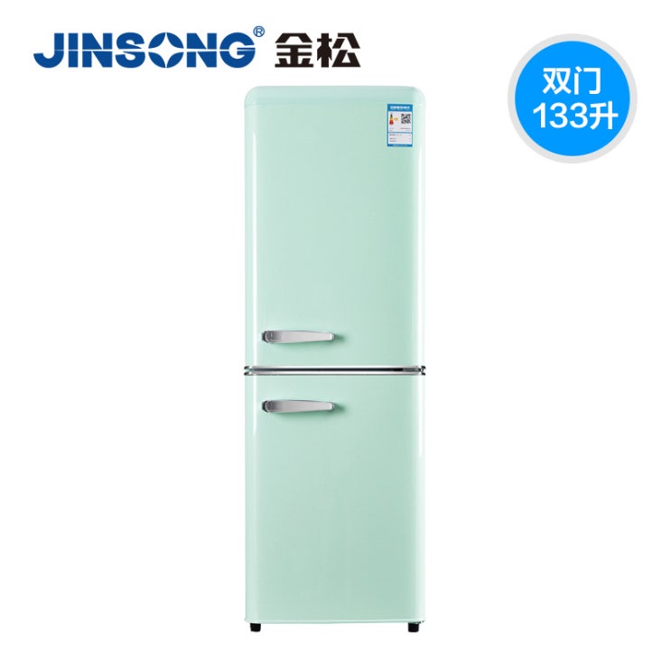 최근 많이 팔린 소형냉장고 BCD133R빈티지 냉장고 소형 가정용 더블도어 냉동 냉장 컬러 사무실, T06-그린티 좋아요