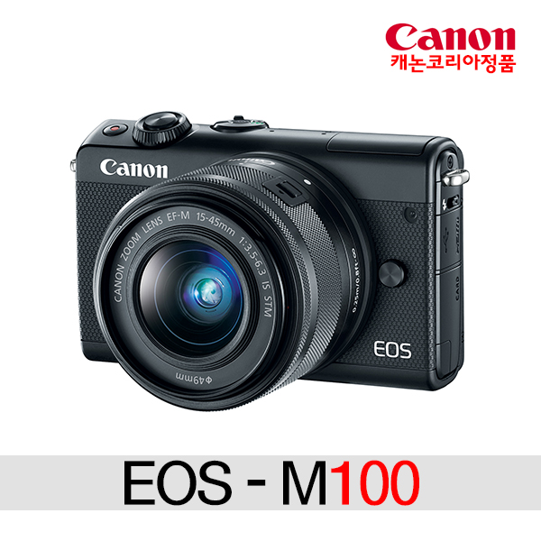 후기가 좋은 캐논 EOS M100+15-45mm KIT 미러리스카메라, M100+15-45 KIT(블랙)+5번패키지 추천해요