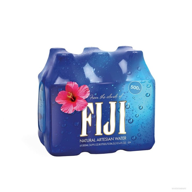 선호도 좋은 피지워터 FIJI Natural Artesian Water 피지 천연 지하수 16.9oz(500ml) 6팩, 1개 ···