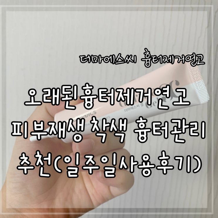 오래된흉터제거연고 더마에스씨 피부재생 착색 흉터관리 추천(일주일 사용 후기)