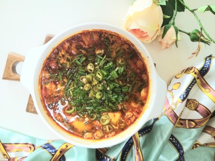  백종원순두부찌개 얼큰하게 맛있는 돼지고기순두부찌개레시피