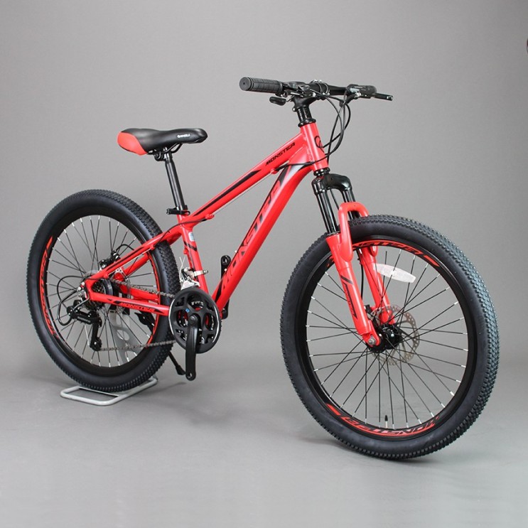 구매평 좋은 오투휠스 몬스터 J24D 초등학생 자전거 알루미늄 24인치, 반조립, 24인치-네온레드 추천합니다