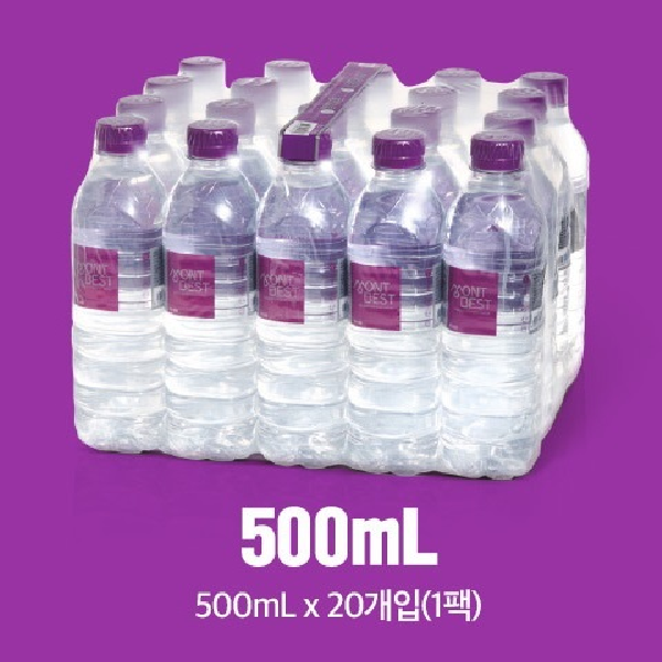 가성비갑 한국청정음료 몽베스트생수 500ml*20개입box, 단품, 단품 좋아요