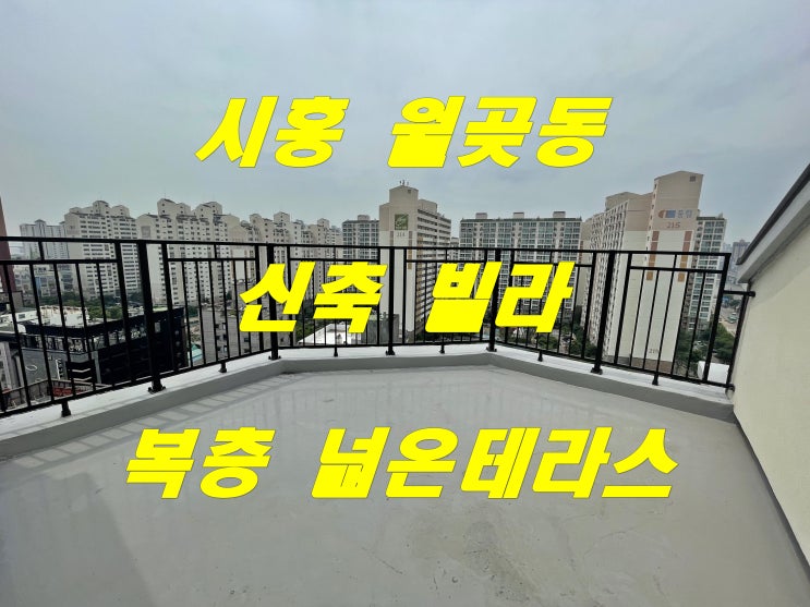  시흥시 월곶동 월곶역 역세권 복층 왕 테라스 확 트인 전망