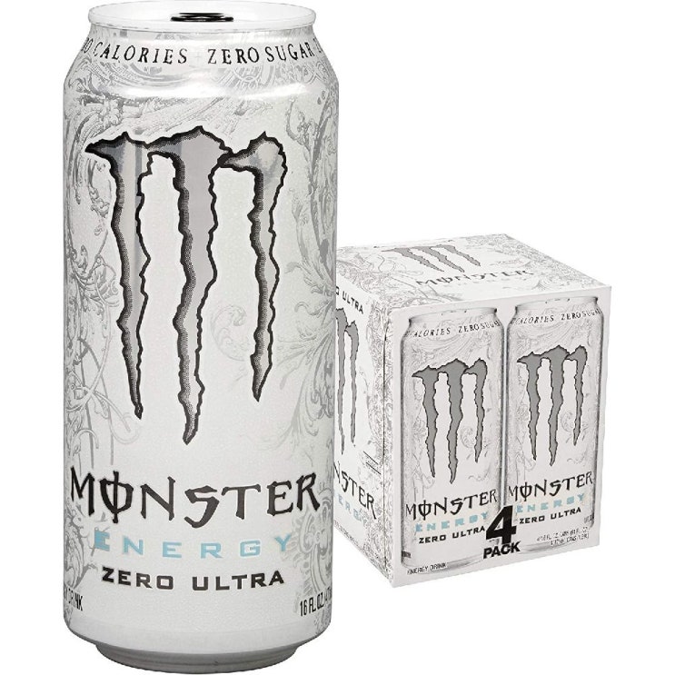 리뷰가 좋은 Monster Energy 몬스터 에너지 드링크 제로 울트라 무설탕 각473ml 4팩, 1개, 1ml 좋아요