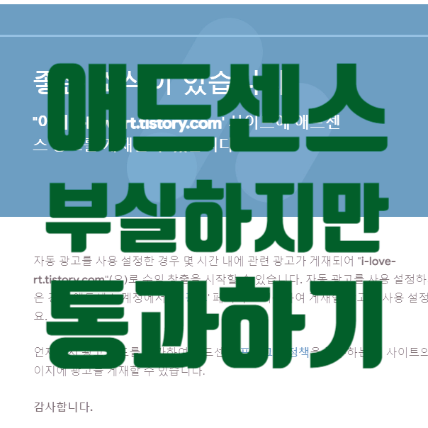  애드센스신청, 결과 나왔습니다. 나름의 합격기준 예상?