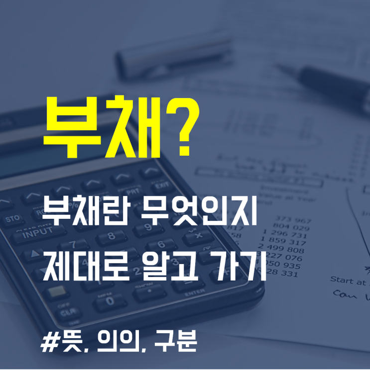 재무제표) "부채"란 무엇? 개념 바로 알기  뜻, 의의, 구분