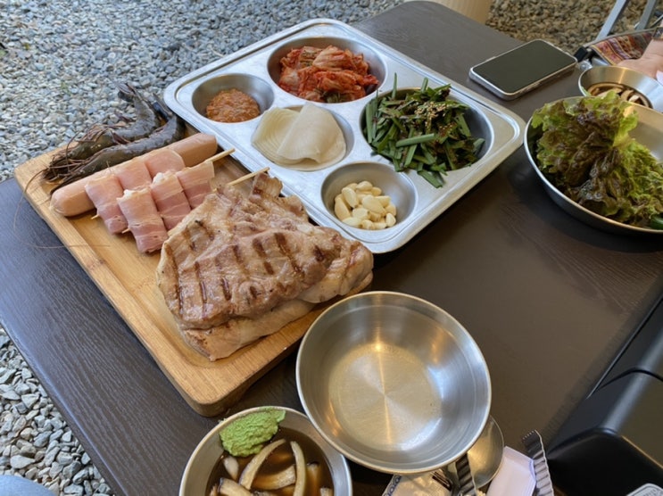  대구 맛집 탐방 수성구 인디언캠프 캠핑분위기 물씬 (커플set,된장라면)