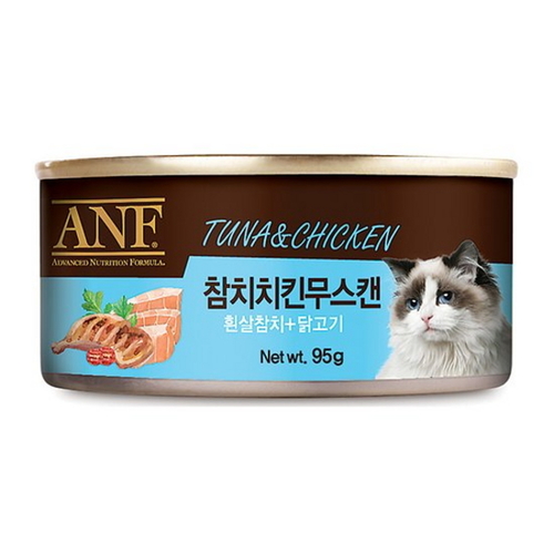 갓성비 좋은 [바보사랑]ANF 고양이 캔 참치치킨무스 95g 12개, 1개 ···
