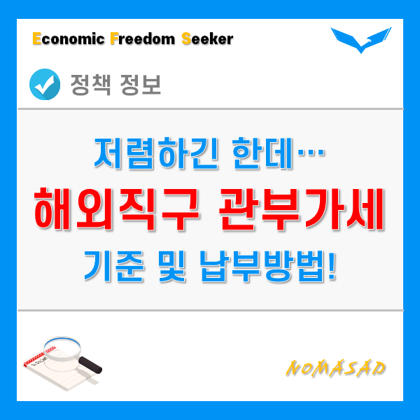 해외직구 관세 기준 및 납부방법 정리! 해외직구 관세 기준 및 납부방법 정리!