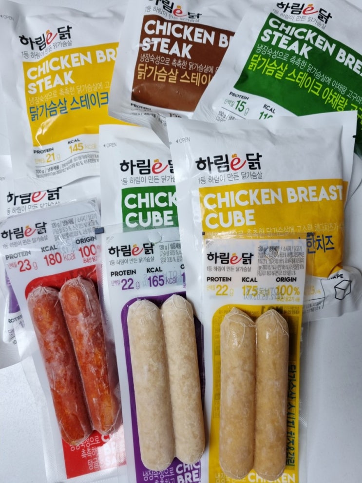  하림이닭_닭가슴살 추천 [큐브 소세지 스테이크]