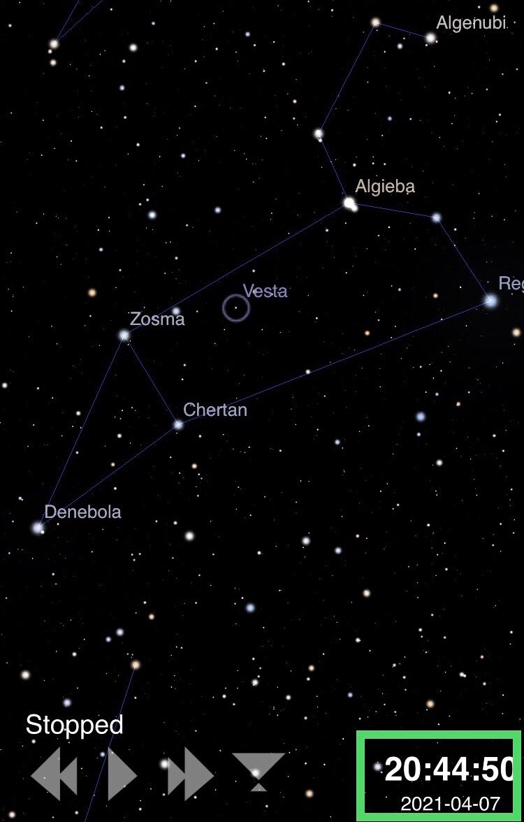 2021년 소행성 베스타(Vesta) 관측기:사자자리를 들어갔다 나오다 : 네이버 블로그