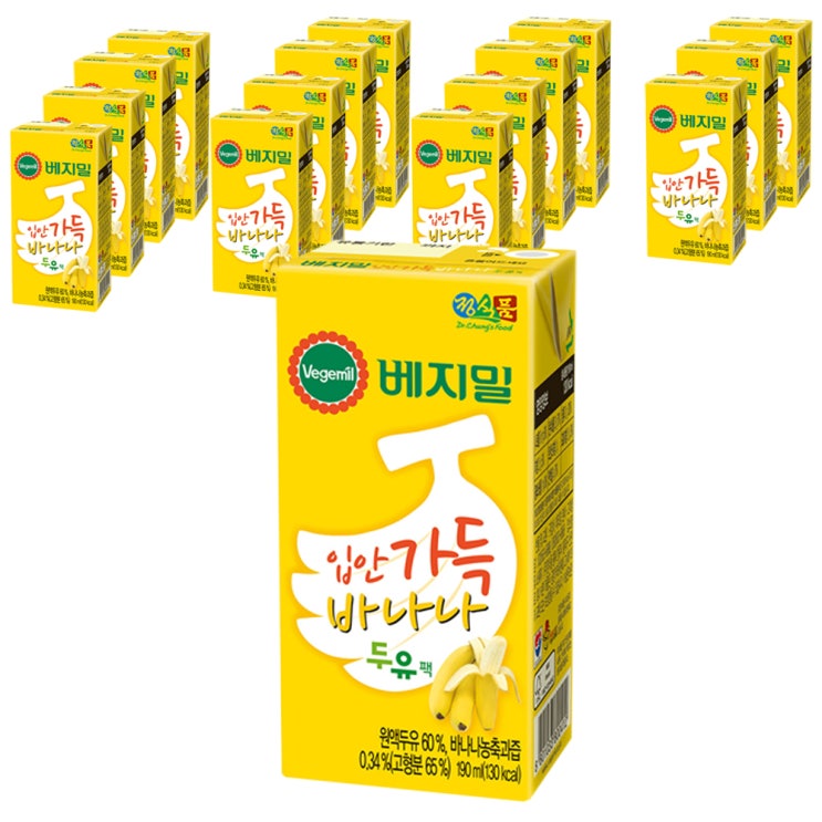 최근 많이 팔린 베지밀 입안가득 바나나 두유 190ml, 16개 좋아요