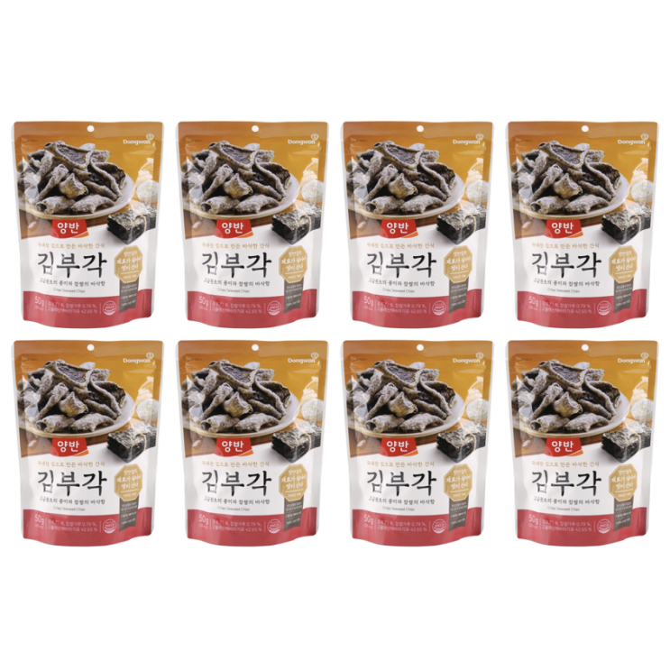 인기 많은 국내산 김으로 만든 바삭한 간식 동원 양반 김부각 50g 8봉 좋아요