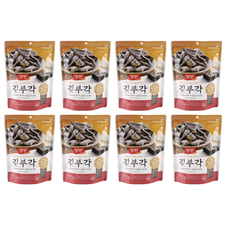 인기 많은 국내산 김으로 만든 바삭한 간식 동원 양반 김부각 50g 8봉 좋아요 인기 많은 국내산 김으로 만든 바삭한 간식 동원 양반 김부각 50g 8봉 좋아요