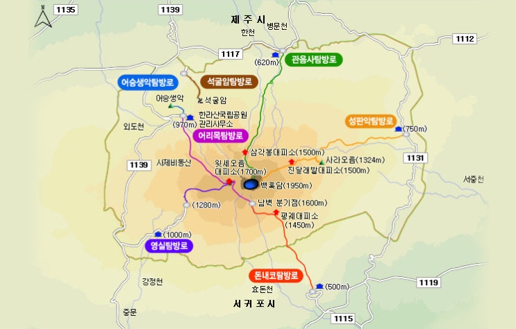  한라산 등산코스 계획하기(성판악->관음사) & 주차장, 281번, 475번 버스 타고 이동하기