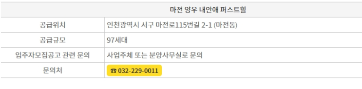  <청약> 마전 양우 내안애 퍼스트힐
