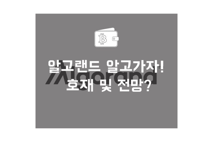 알고랜드 알고가자! 호재 및 전망?