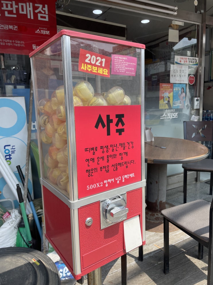  <2021년 사주 뽑기> 재미로 본! 사주 뽑기 기계, 잇님들도 사주보고가세요! :)