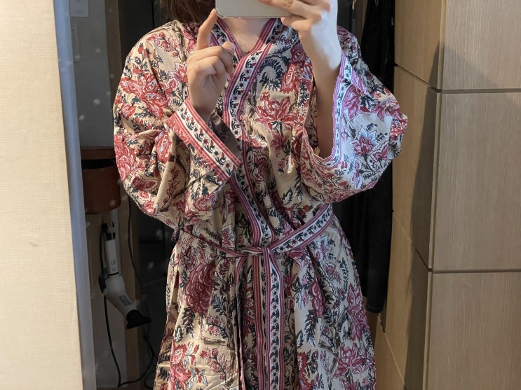  바캉스카디건, 잠옷가운 활용도 좋은 로브가디건 @퐁디셰리 로브 가디건 엠마
