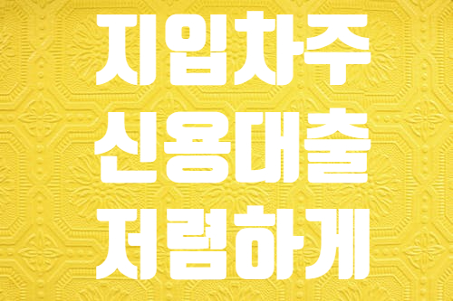  지입차주 신용대출 대부업은 이제그만