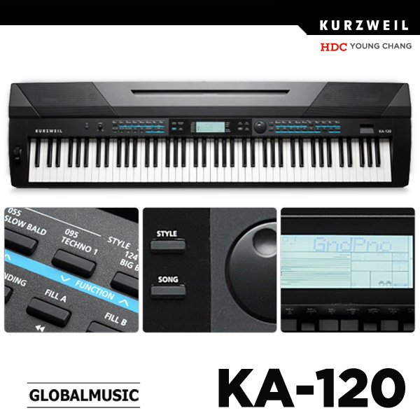 후기가 정말 좋은 커즈와일 영창 스테이지 피아노 KA-120 KA120 전자건반, 블랙 추천해요