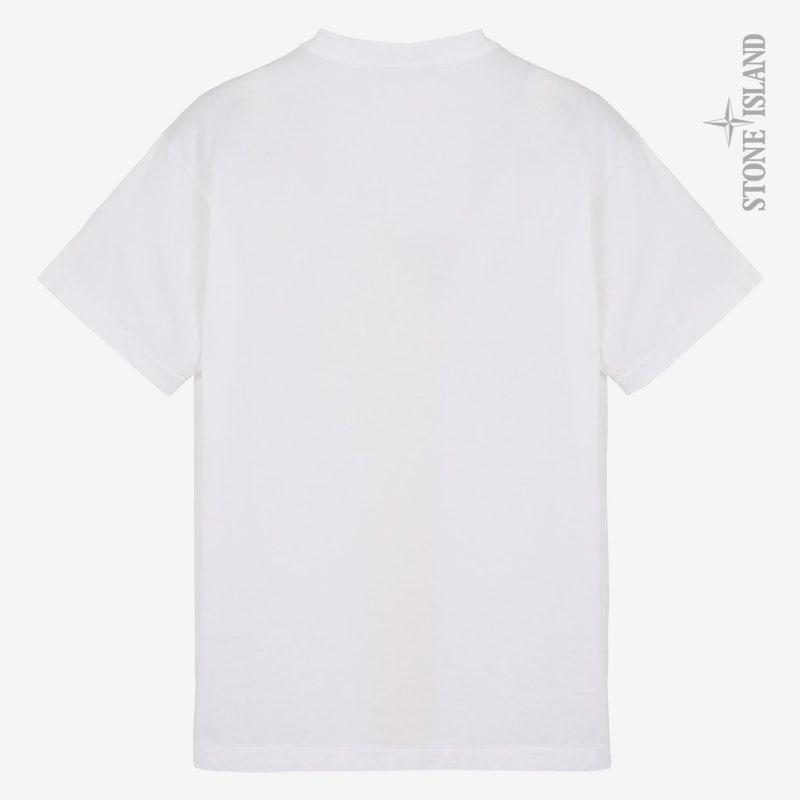 스톤아일랜드 LOGO 패치 가먼트다이 코튼 티셔츠 WT