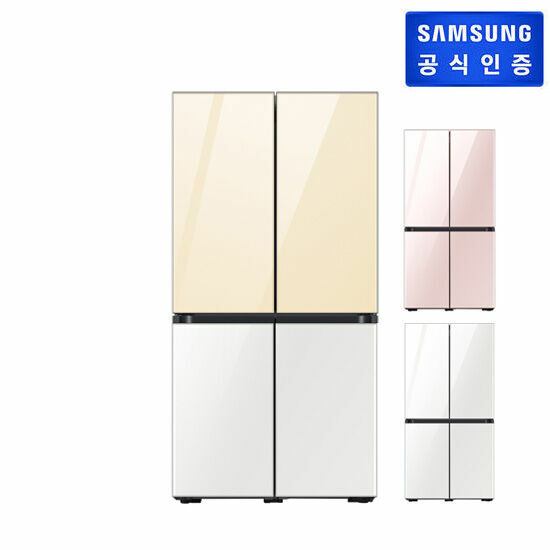 후기가 정말 좋은 삼성 비스포크 냉장고 5도어(글라스)RF85A92K1AP+인덕션, 색상:글램바닐라+화이트 추천합니다