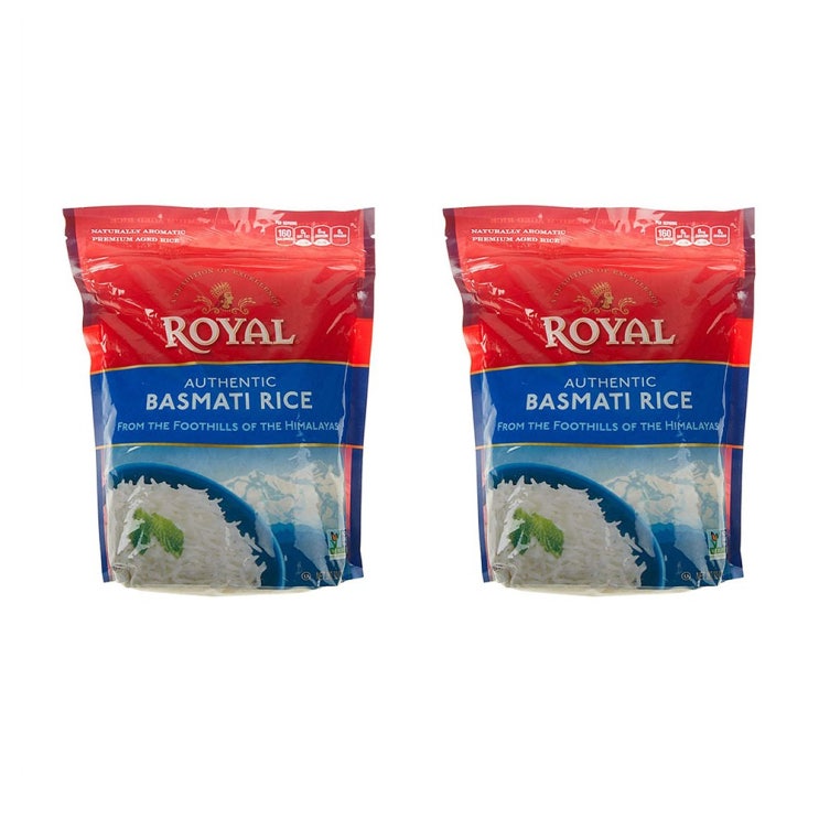 인지도 있는 Royal White 바스마티 인도쌀 백미 907g x2포 ···