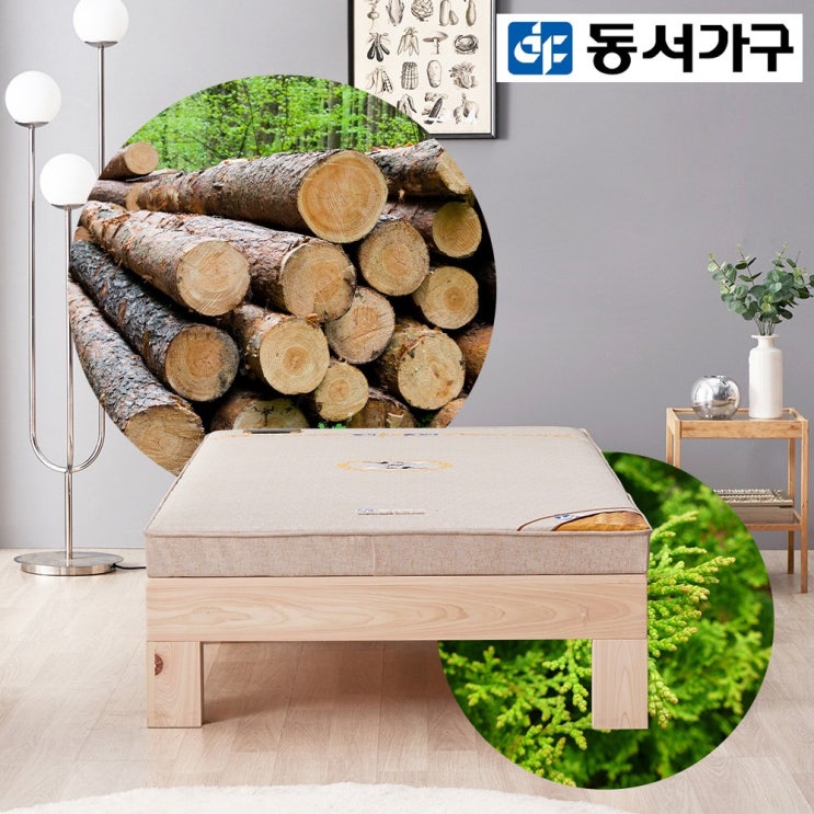  핵가성비 좋은 동서가구 통원목 편백 S 싱글 흙침대 DF918866, 내추럴 추천합니다