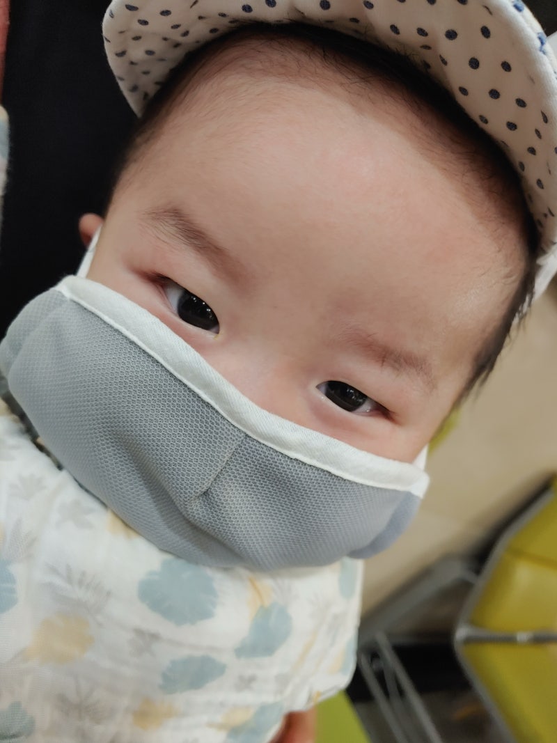 유아면마스크 조이풀루시 지훈이도 코로나 막자
