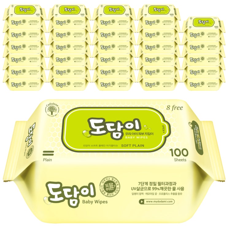리뷰가 좋은 도담이 소프트 플레인 유아물티슈 리필형, 30팩 좋아요 리뷰가 좋은 도담이 소프트 플레인 유아물티슈 리필형, 30팩 좋아요