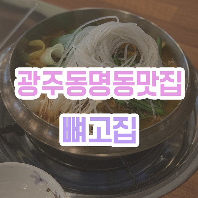 [광주 동명동 맛집] 뼈고집