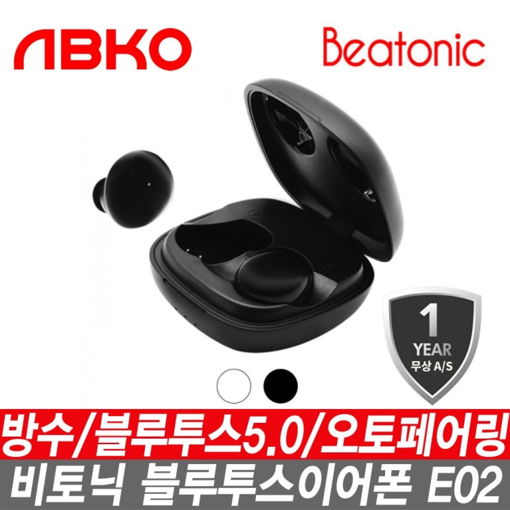 요즘 인기있는 앱코 BEATONIC E02 블루투스 이어폰, 02, 블랙 추천합니다